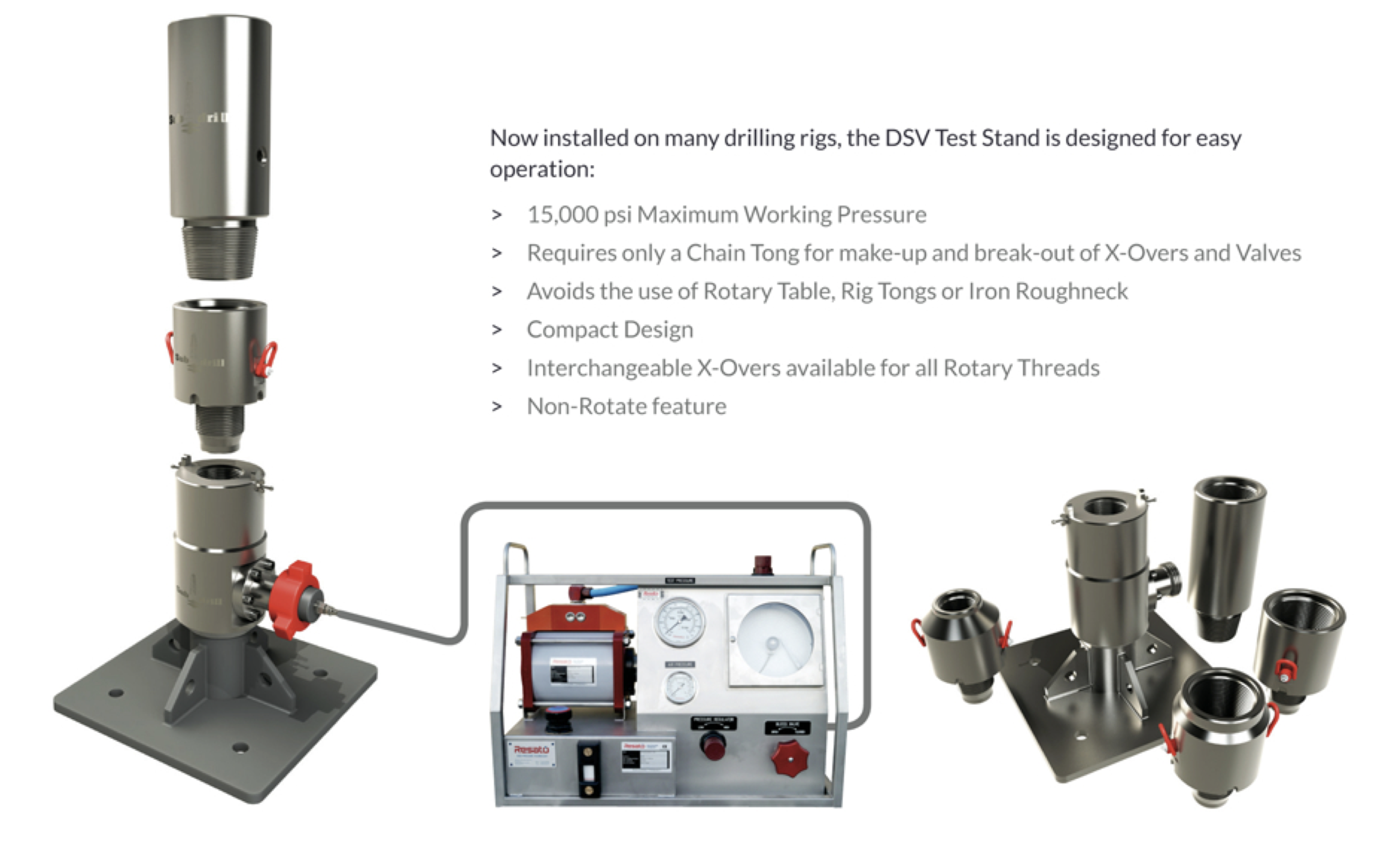 DSV Test Stand components