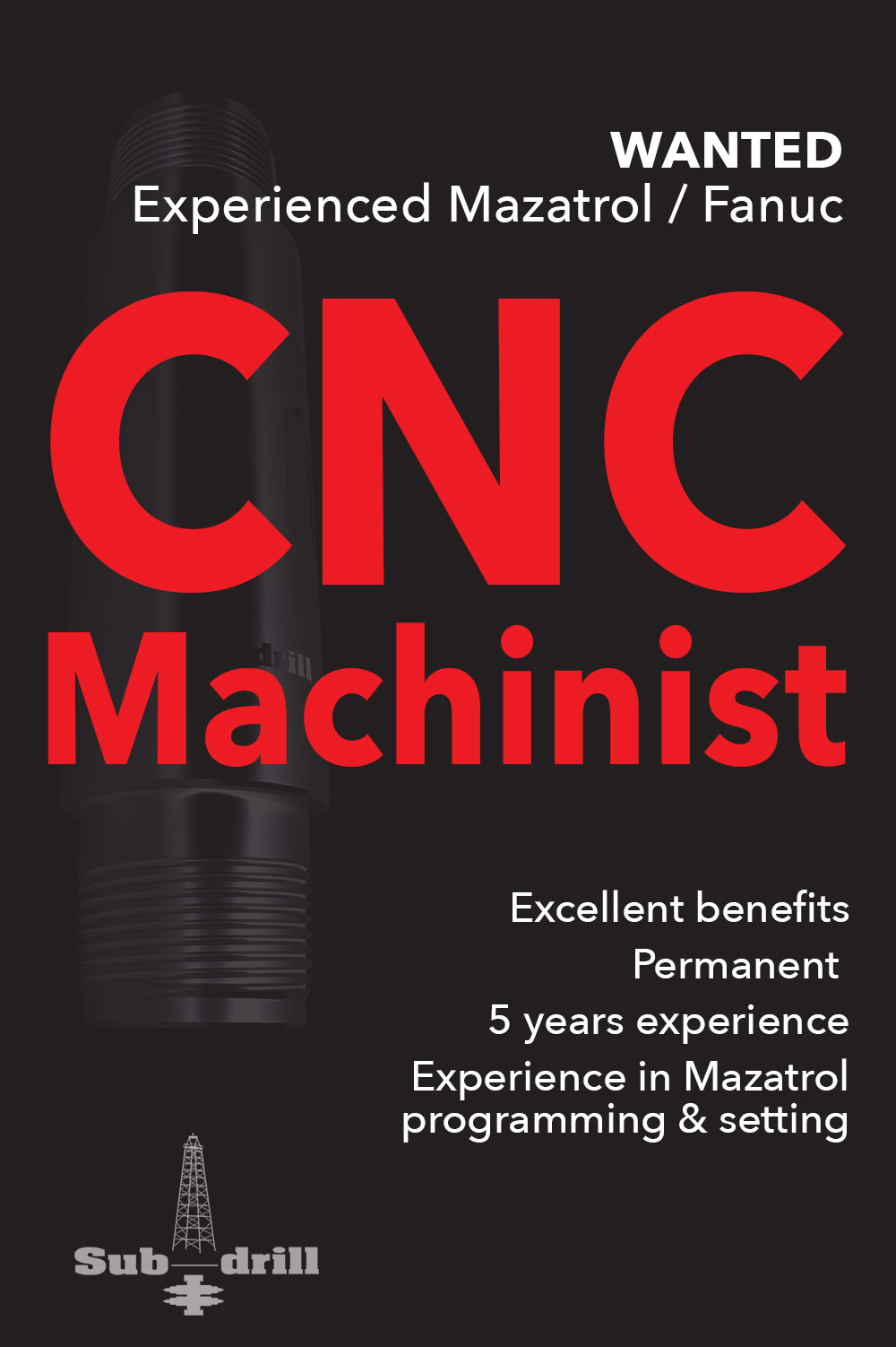 CNC machinist programmer vacancy