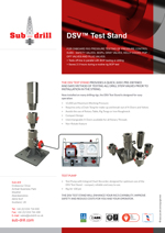 DSV test stand