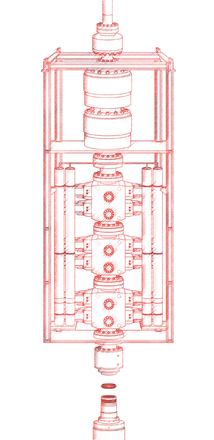 flanged side entry sub location on rig