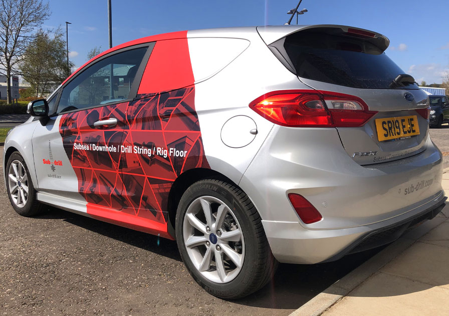 Sub-drill vehicle van branding